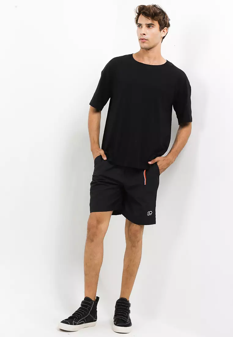 GRAHANGGRA Celana Boardshort Pants Polyester + Key Chain - Black