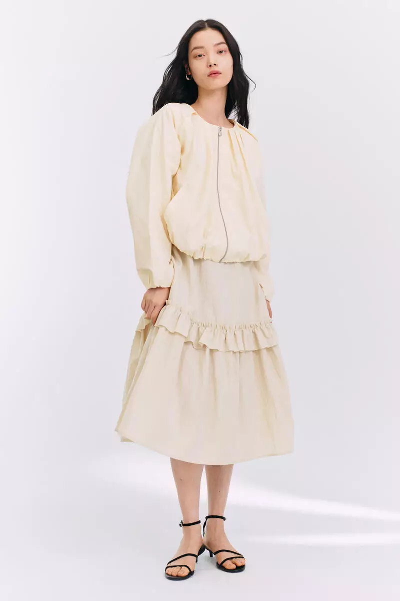 Pleat-detail jacket
