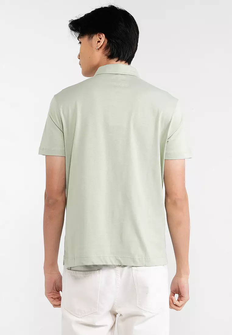 Button Down Collared Embroidery Polo Shirt