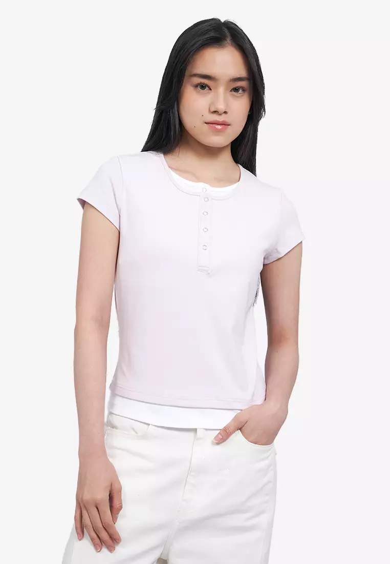 Double Layer Short Sleeve Top