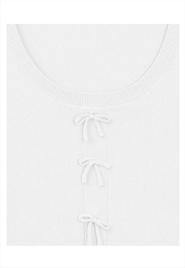 Ribbon Front Crop Top