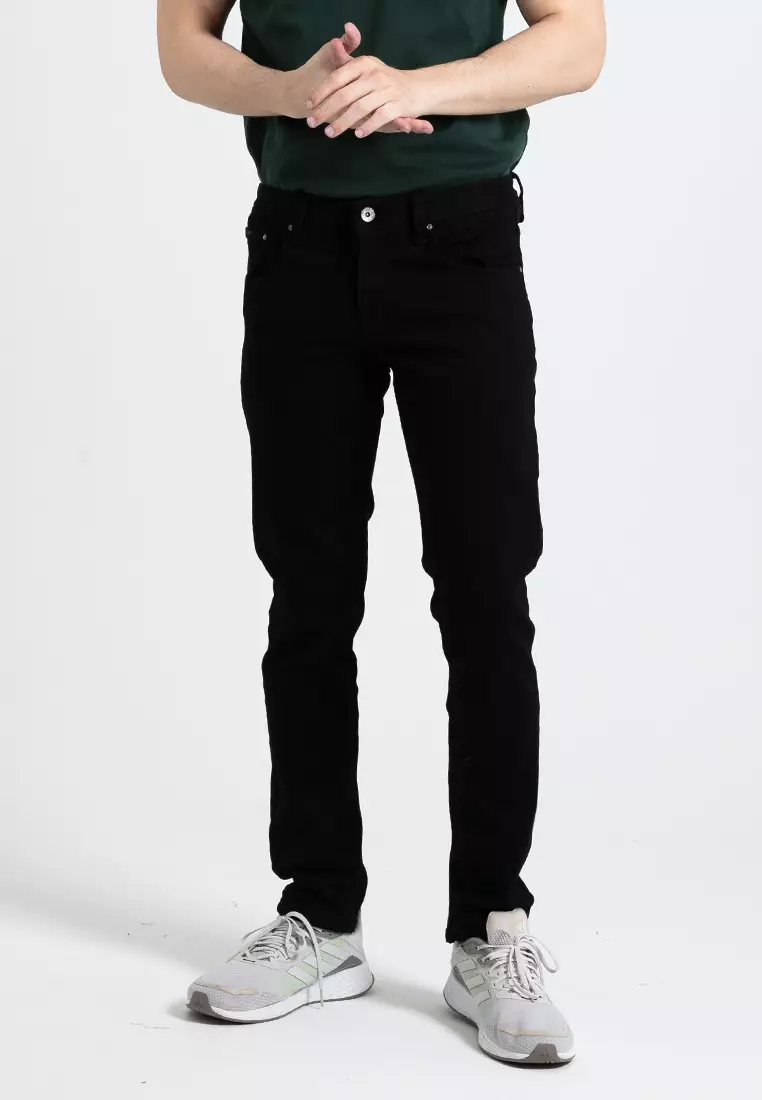 Forest Stretchable Slim Fit Jeans Men Denim Jeans | Seluar Jeans Lelaki Slim Fit - 610194-01Black