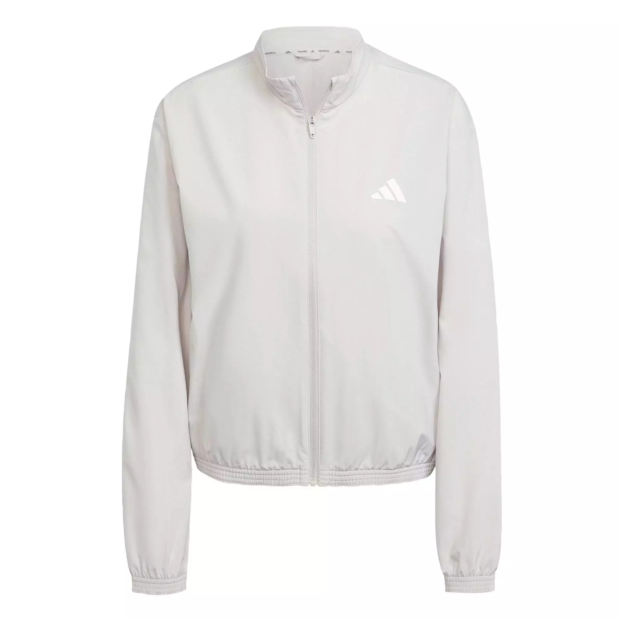 Gym & Training Train Essentials 3-Stripes Woven Warm-Up Jacket Women Beige JE6173
