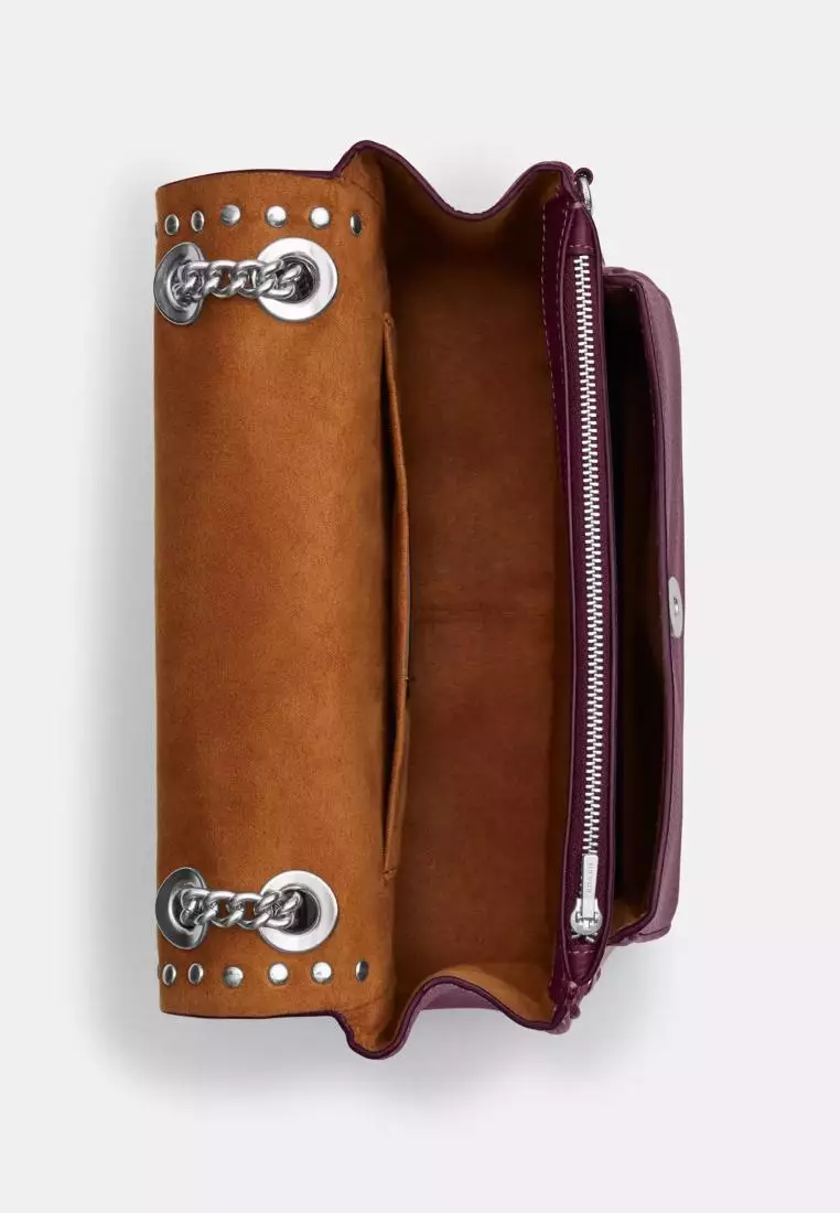 Coach Klare Crossbody 25 With Rivets Deep Berry