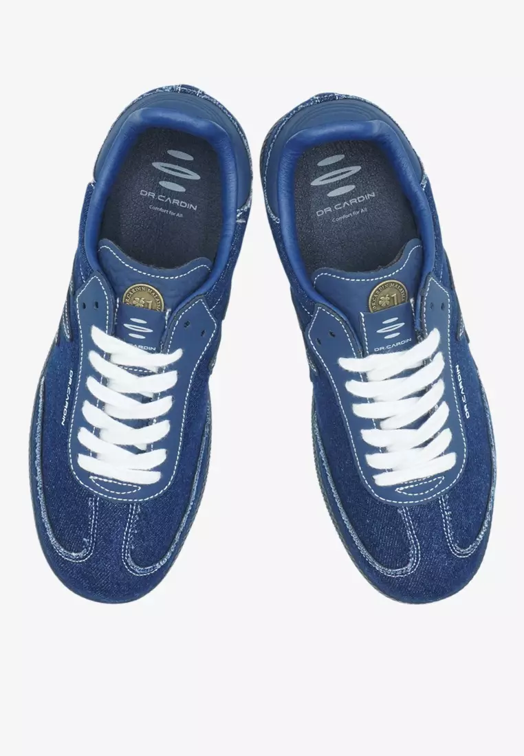 Dr Cardin The Origin: Heritage Ladies Sneaker L-RJC-3829 | Denim/Faux Suede/Leather