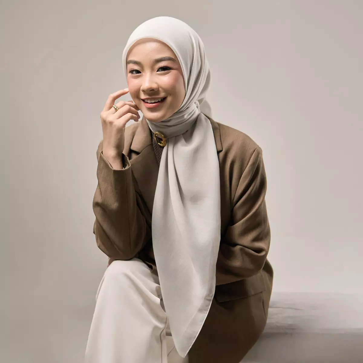 [New Collectio] ZM Zaskia Mecca - Hijab Paris Premium Pearl River | Bahan Adem, Fine Stitch, Mudah Dibentuk & Classy