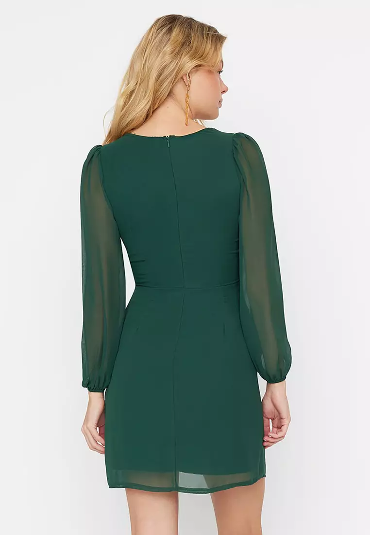 Sheer long sleeve outlet mini dress