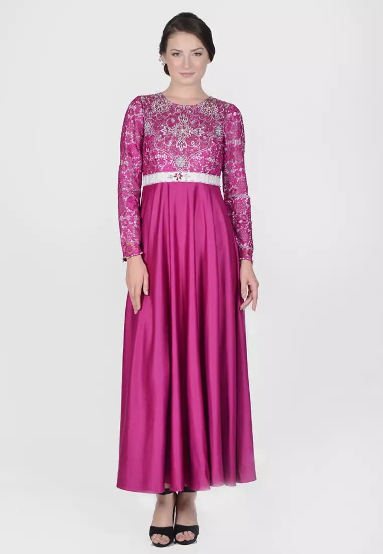 Chamoniq Gamis Brokat Satin