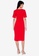 ZALORA BASICS red Short Sleeve Shirred Dress D771CAA443A79FGS_2
