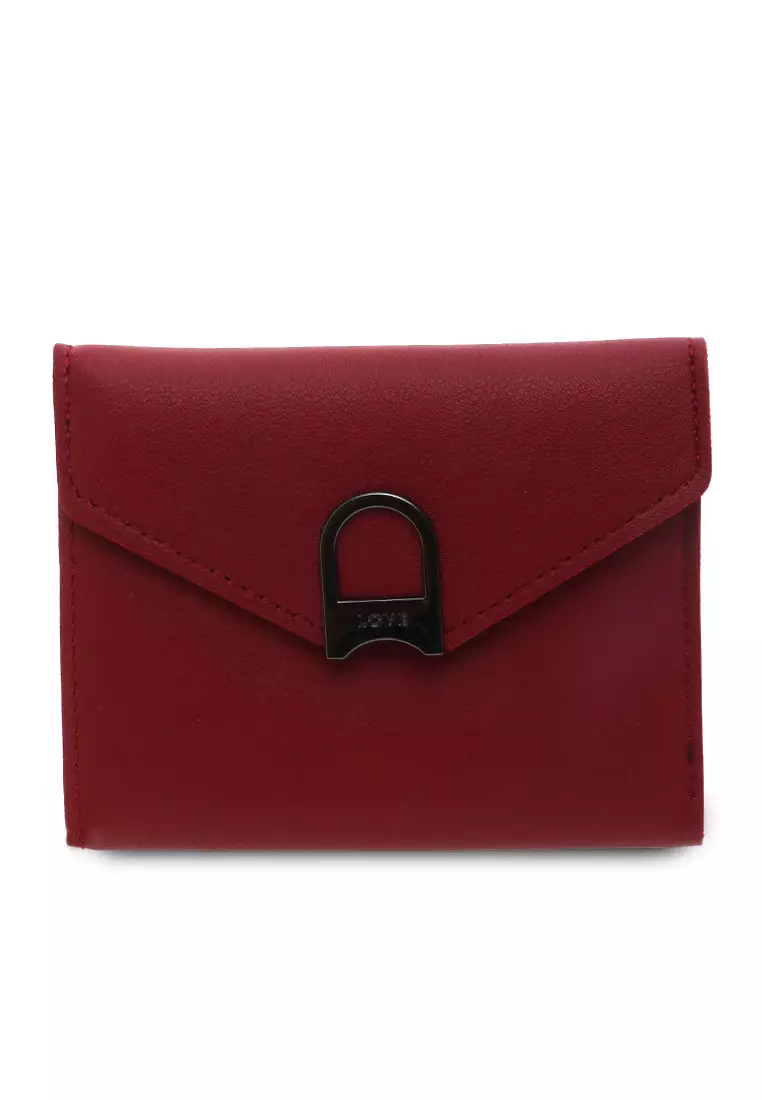 Small Wallet Design Simple Dompet Mini Wanita Premium Quality - Merah