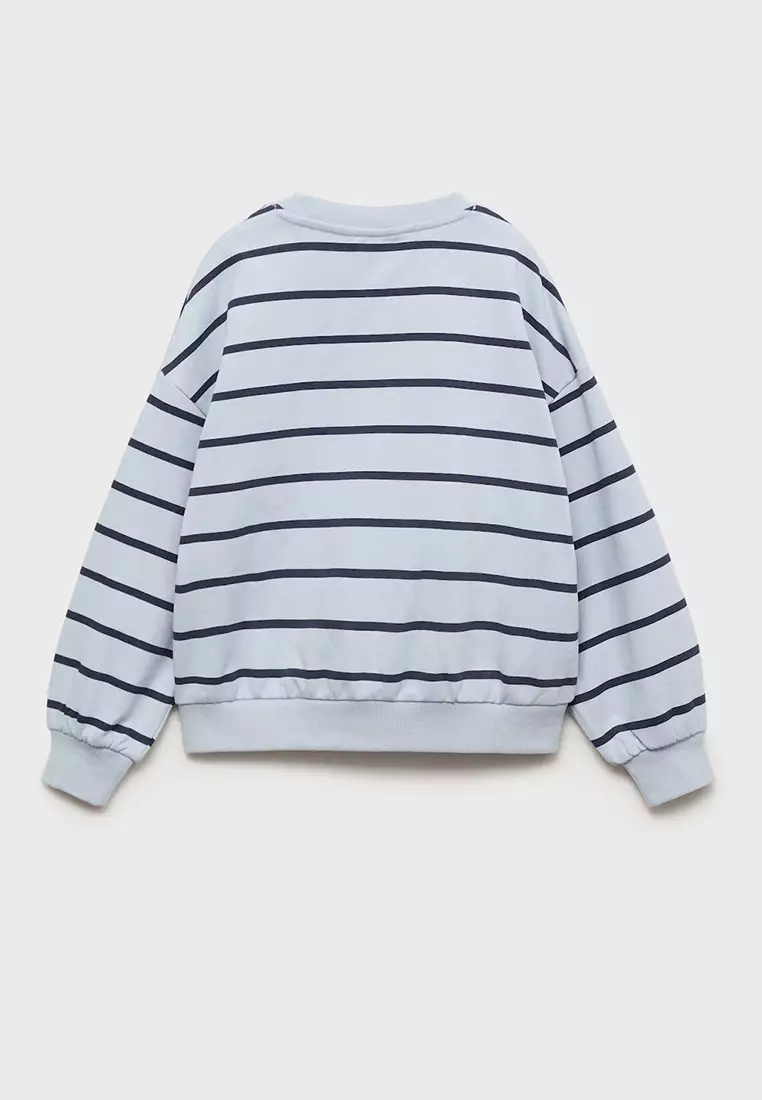 Embroidery Striped Sweatshirt