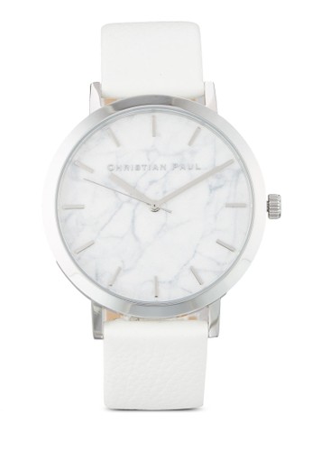 Hayma尖沙咀 esprit outletn  43mm 大理石紋皮革手錶, 錶類, 飾品配件