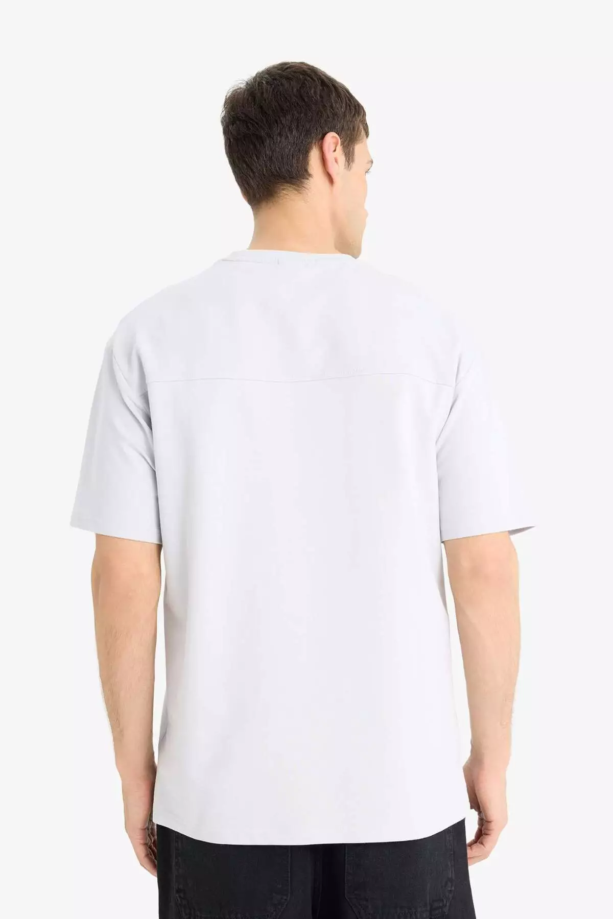 Boxy Fit Crew Neck Printed Short Sleeve T-Shirt E3460Ax25Sp