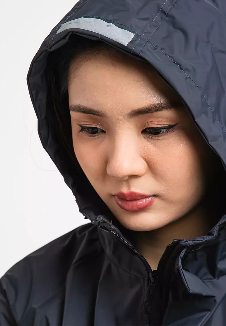 Forest Ladies Premium Windbreaker Women Trekking Biker Placket Jacket Jogging Running Hoodie Waterproof Jacket - 830119-03DkGrey