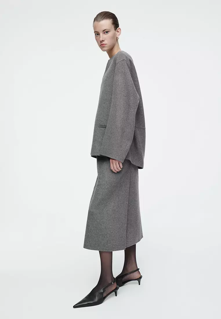 Buy COS Double-Faced Wool Blouse 2025 Online | ZALORA