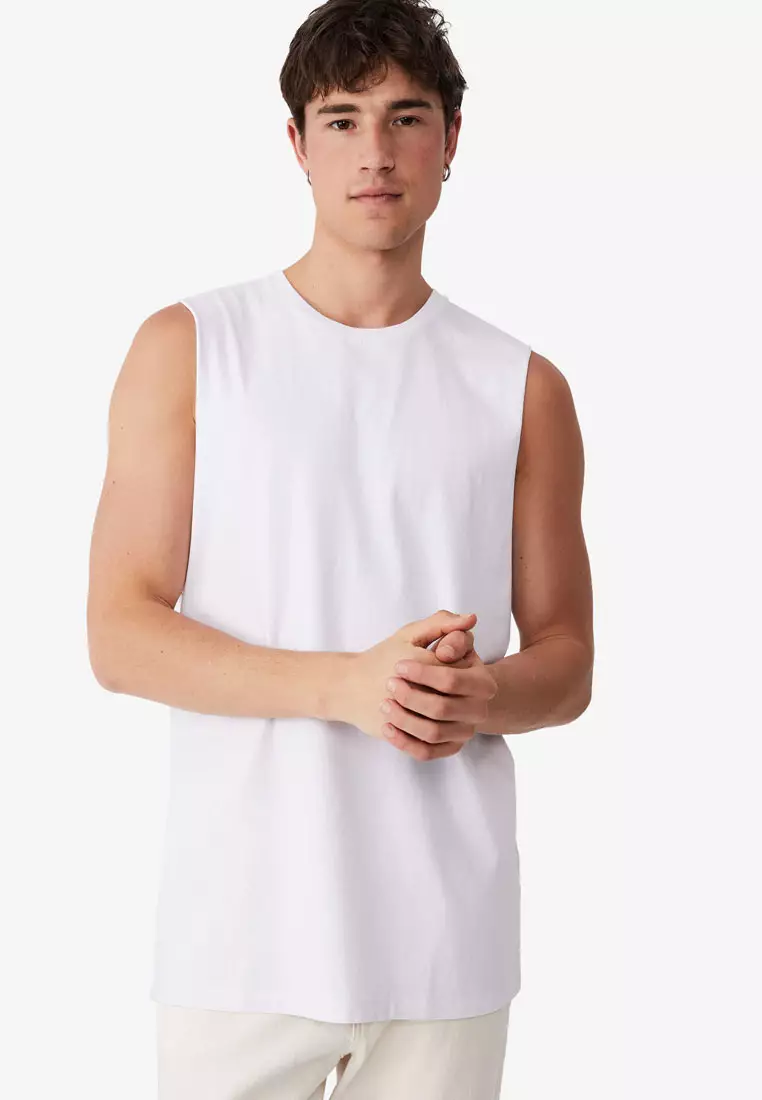 Buy Cotton On Organic Muscle Tank Top in Woodchip 2024 Online