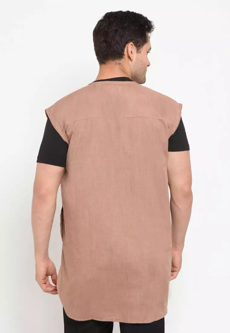 Zayidan Rompi Sholat Zipper Muslim Pria - Mocca