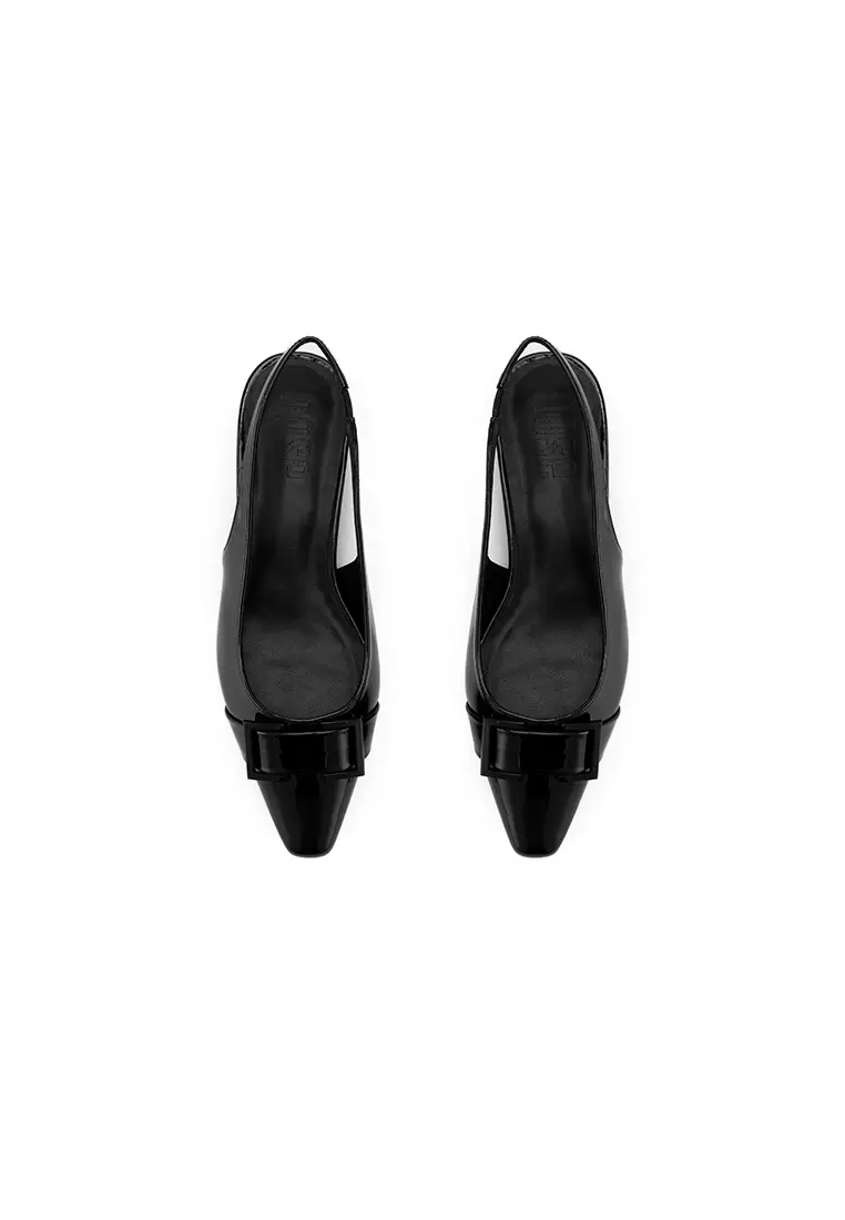 SPRAY BUCKLED WITH SLINGBACK PUMP