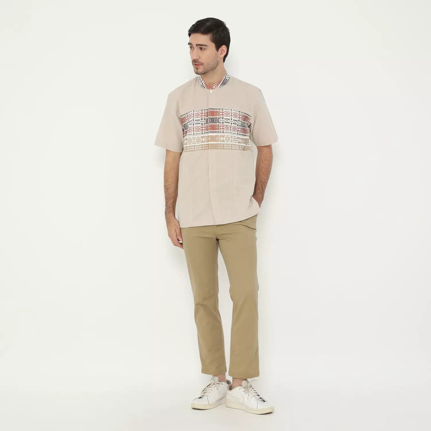 Platini Kemeja Koko Pria Lengan Pendek Katun BROWN 931332.39