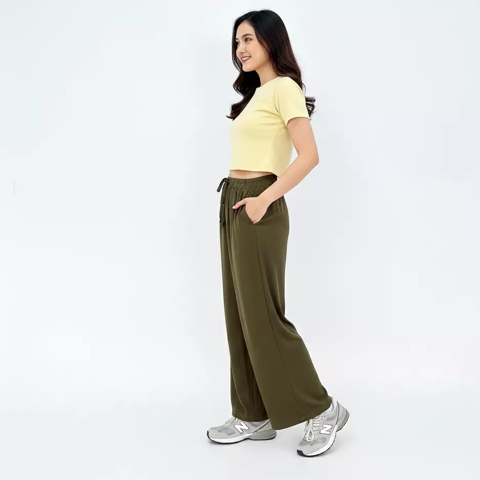 Celana Panjang Wanita - Kulot Cotton Basic Raya