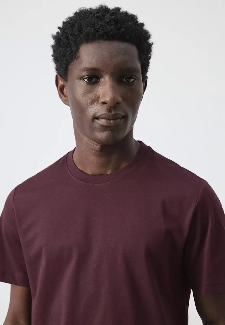 100% 棉修身剪裁T恤