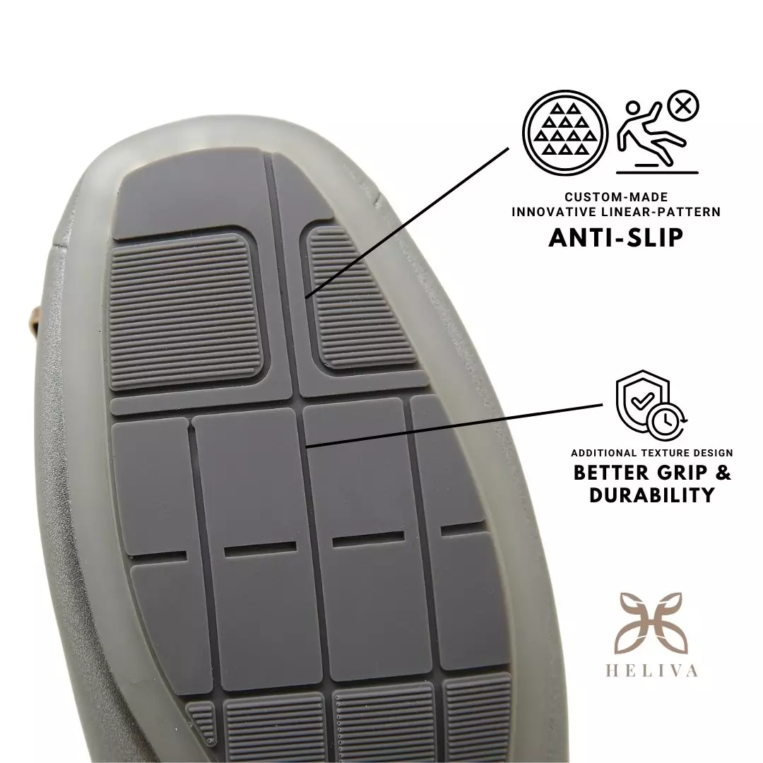 Heliva Zola Sepatu Loafers Slip On Aksesoris Pita Sol 1cm HV7660