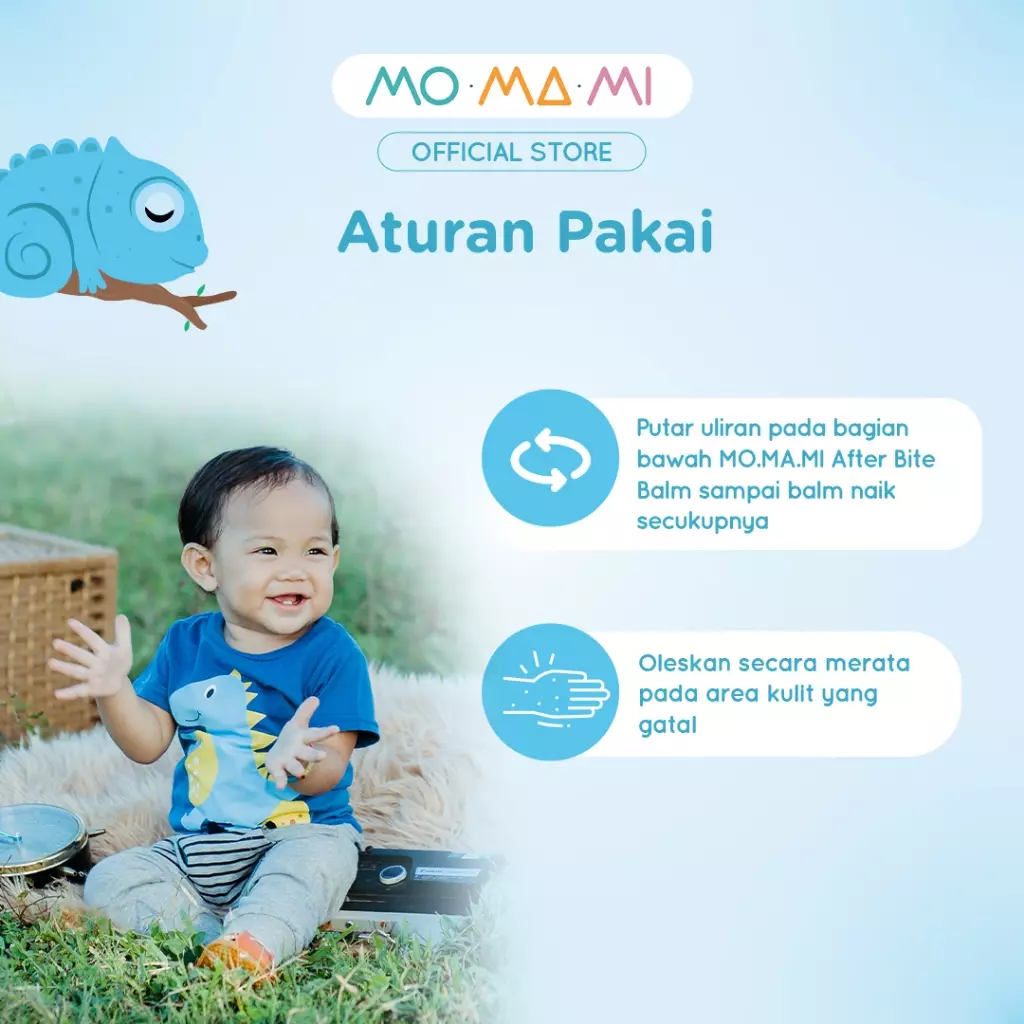 Momami After Bite Balm 14gr - Balsem Pereda Ruam Gatal Gigitan Nyamuk Serangga Anak Bayi