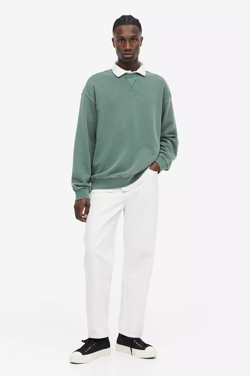 Buy H M Relaxed Fit Washed look sweatshirt 2024 Online ZALORA