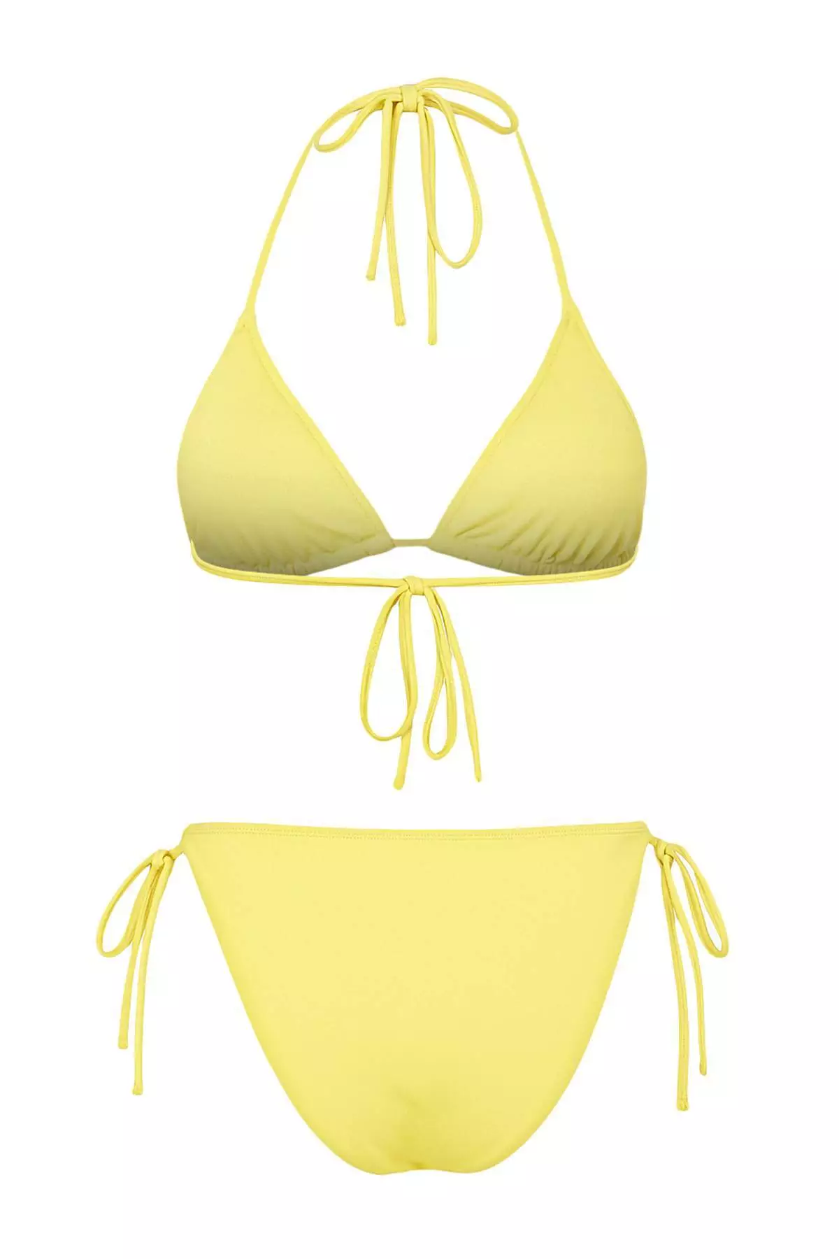 Yellow Triangle Brazilian Bikini Set Without Cover Tbess25Bt00160