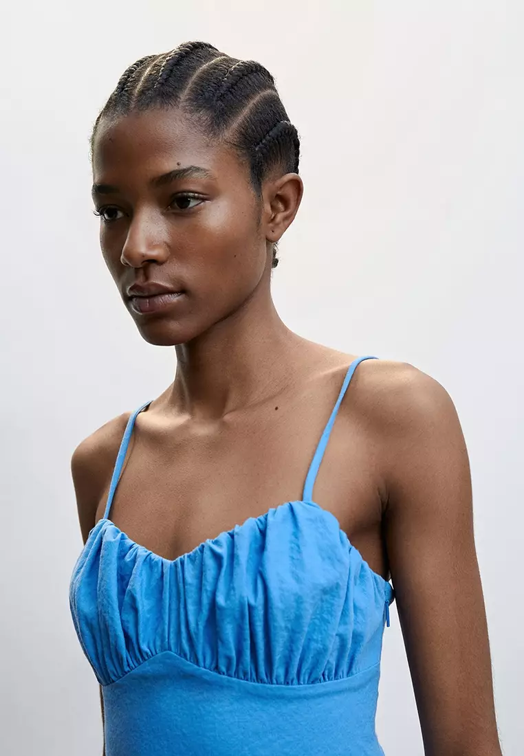 Ruched Neckline Dress Buy Mango Short Dress With Ruched Neckline