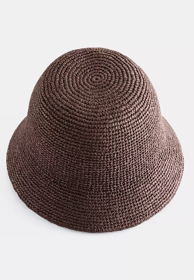 Woven Straw Bucket Hat