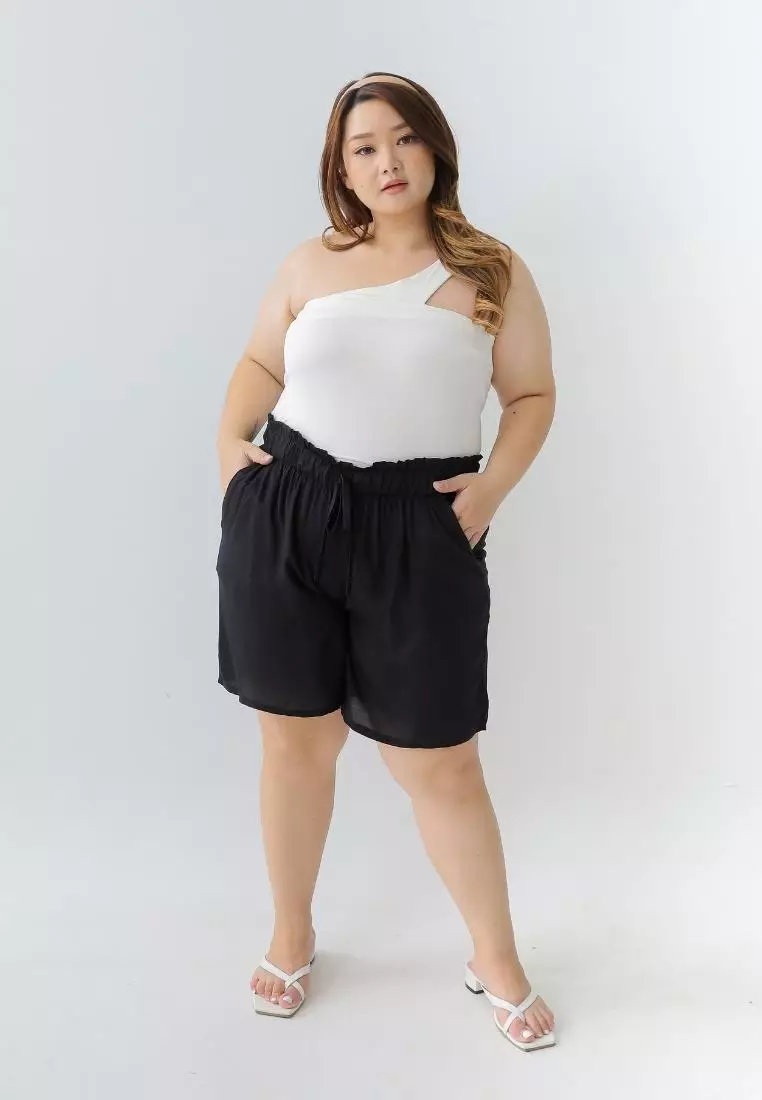 Plus Size Crop Top Selena White