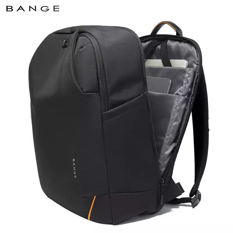 BANGE Tas Ransel pria Laptop Kerja Backpack Pria BG8099-Black