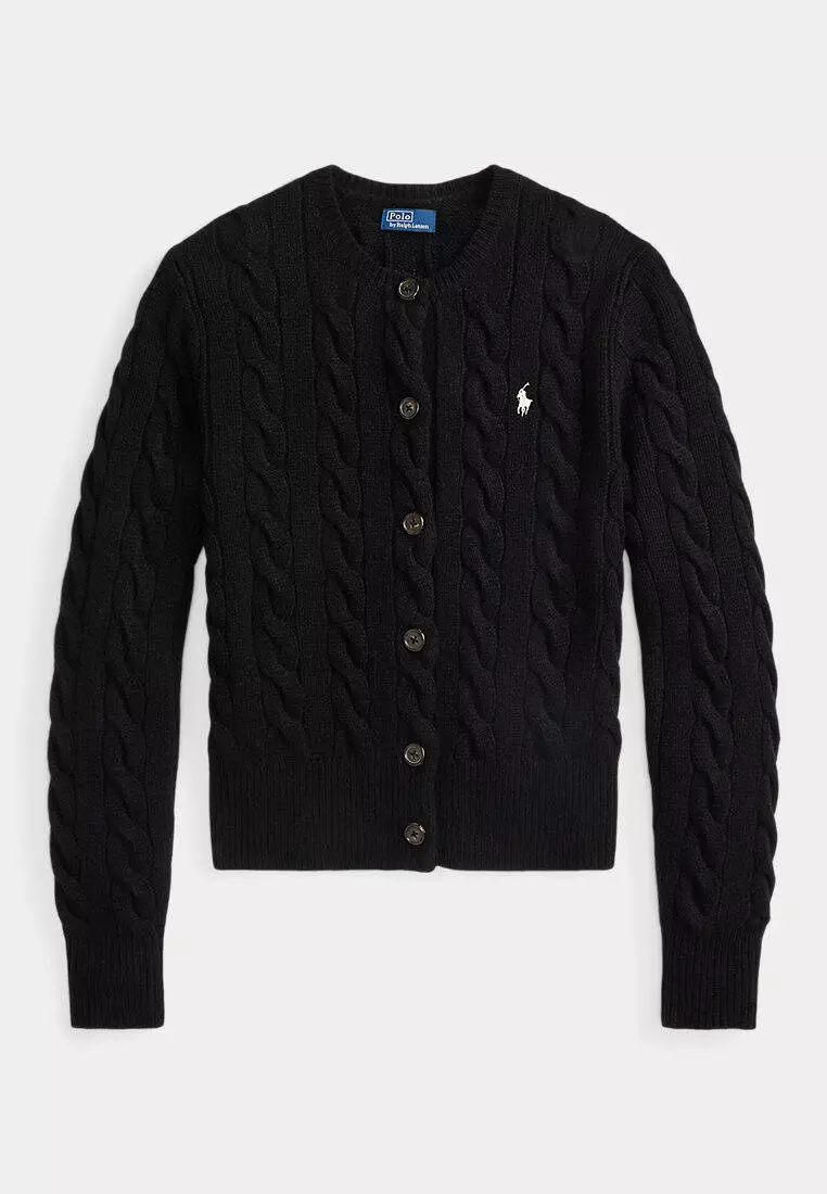 Cable-Knit Wool-Cashmere Cardigan