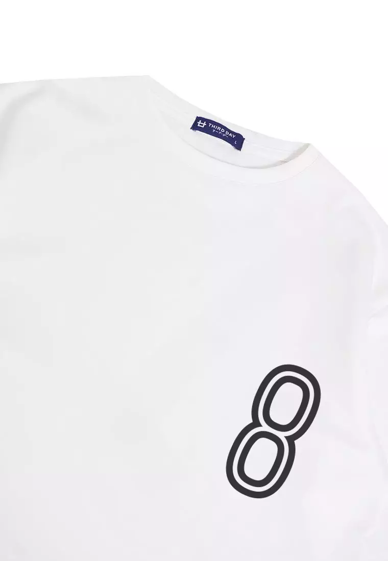 MTQ49 kaos oversize bahan tebal putih scuba pria distro 8 white putih