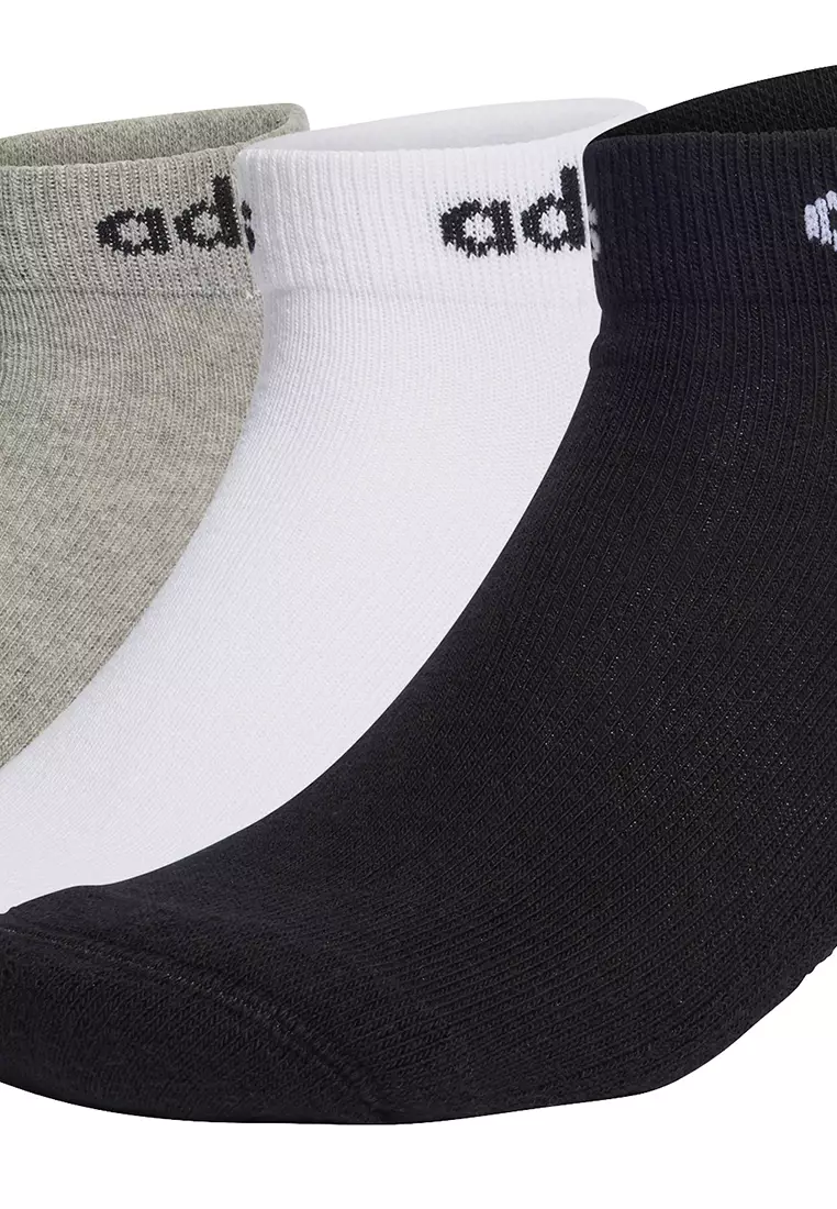 Linear Ankle Cushioned Socks 3 Pairs
