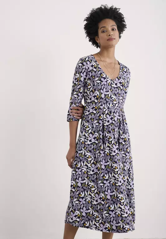 Seasalt Cornwall Petite Purple Helena Dress