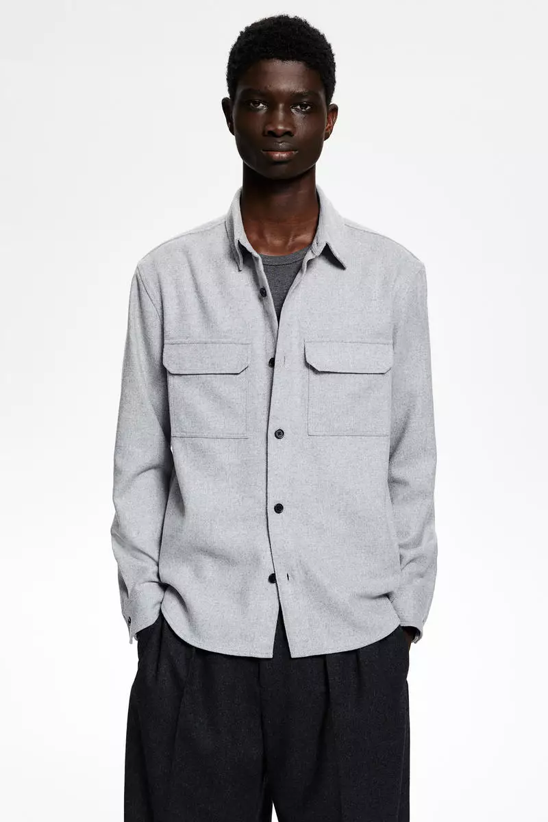Regular Fit Felted overshirt