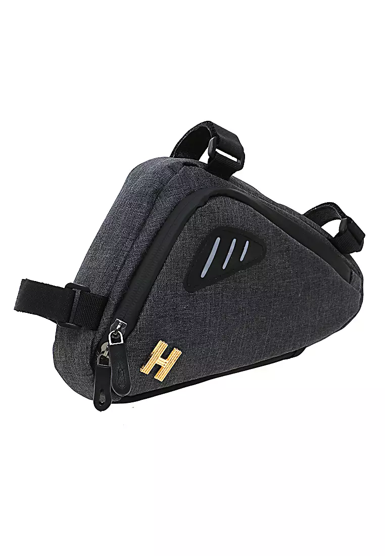 Qian Tas Sepeda Serbaguna Triangle Frame Bag Pouch Waterproof Material Polyester ORIGINAL - Black