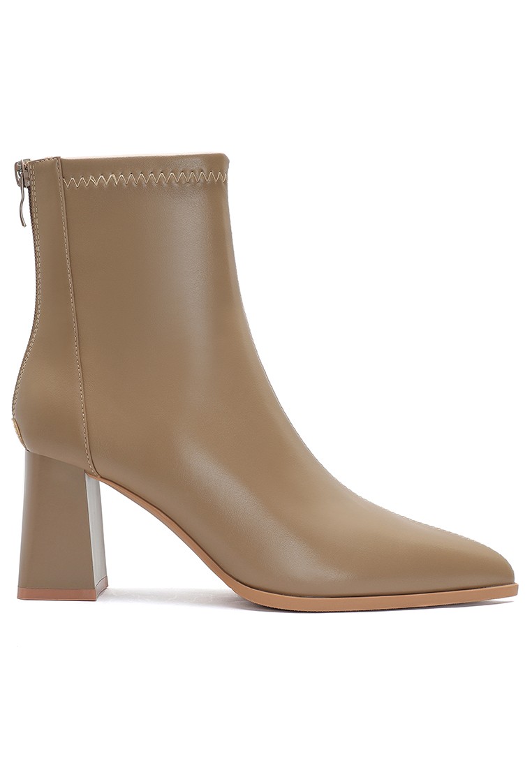 7CM Pointed Toe Microfiber Leather Ankle Boots 970-2