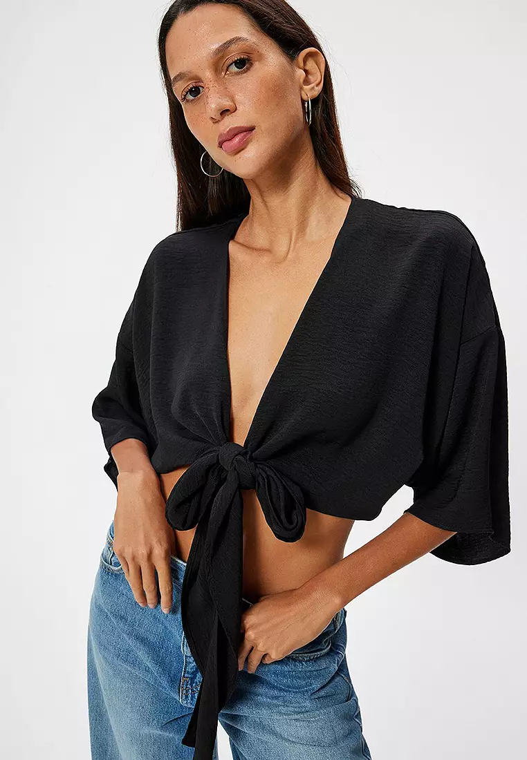 Oversize Crop Kimono Top