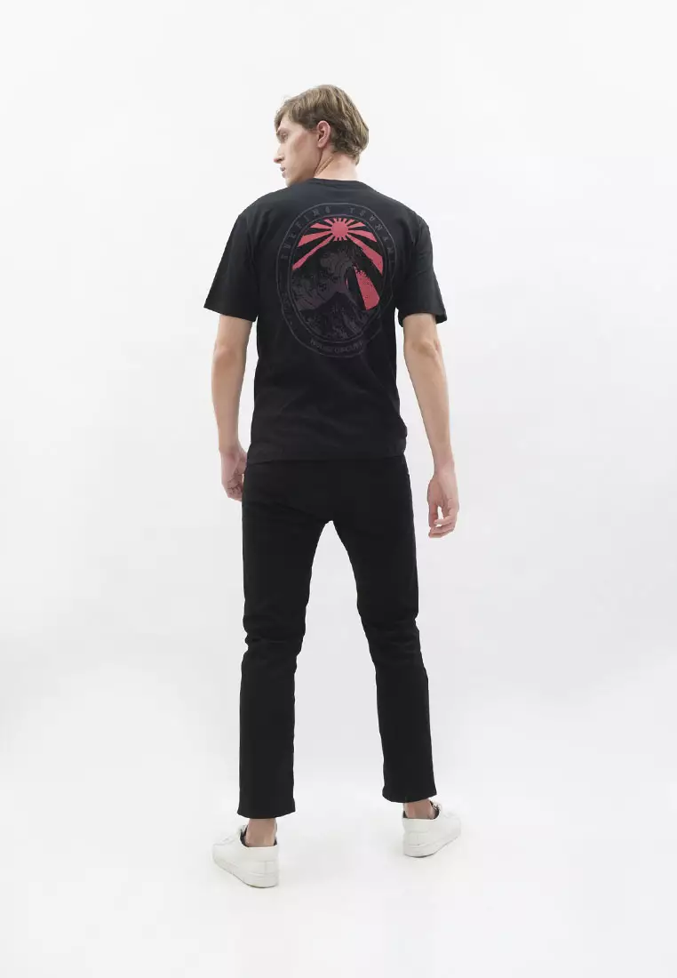 Kaos hitam t shirt polos houseofcuff motif Surfing READY HINGGA 4XL