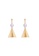 A-Excellence gold Faux Pearl in Triangle Golden Texture Earrings 3EA92ACCC96B75GS_1