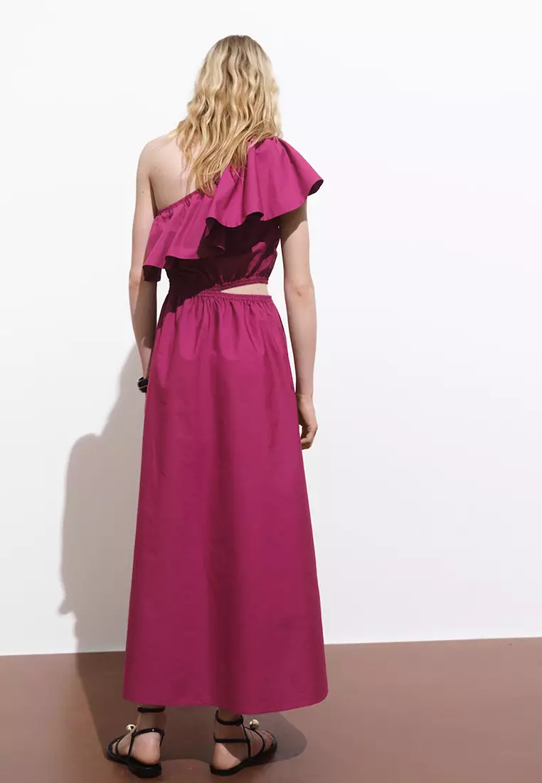 Asymmetrical Dress With Cut-Out