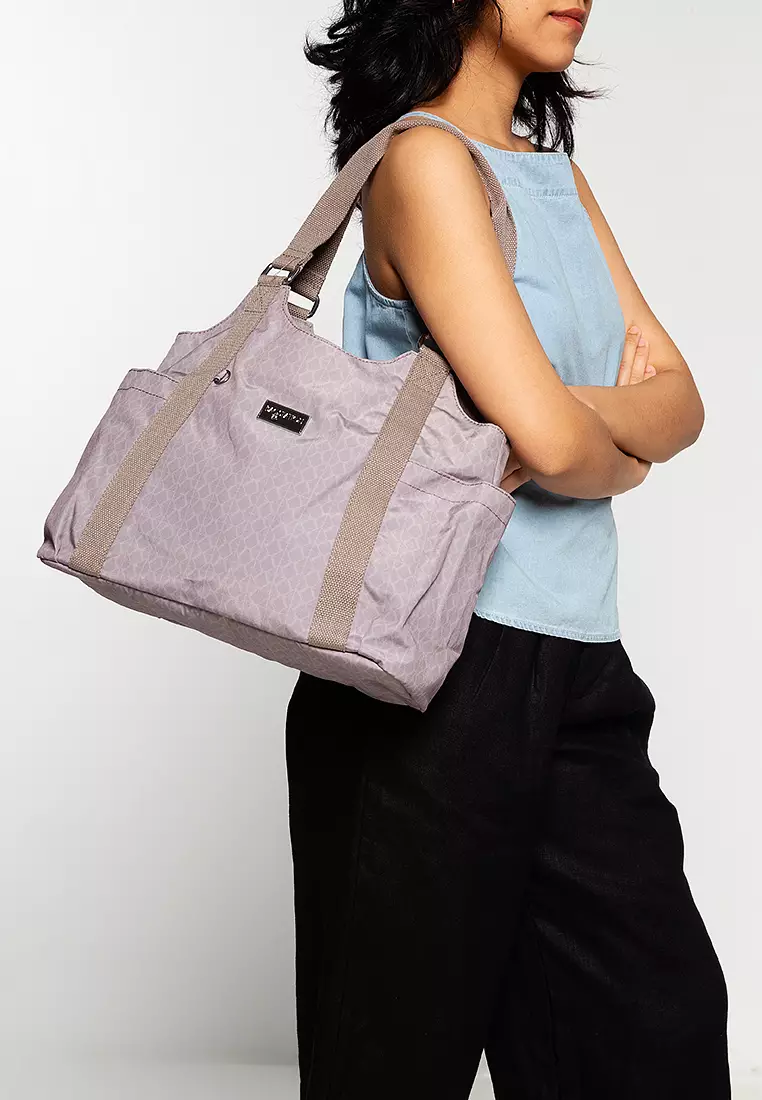 Printed Nylon Shoulder Bag