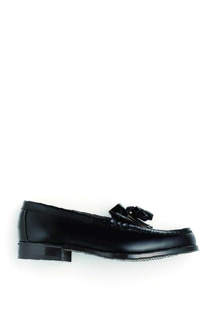 HARUTA Quilt & Tassel Loafer-4515 BLACK