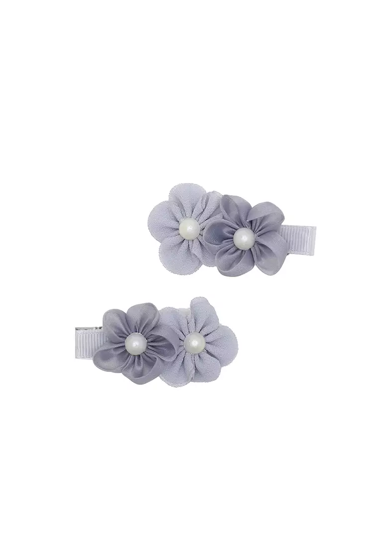 Mia Hairclip (pairs) Medium Grey