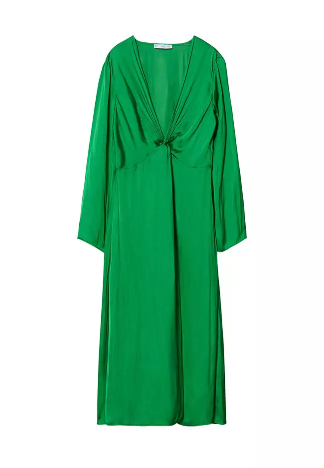 Side-Slit Satin Dress