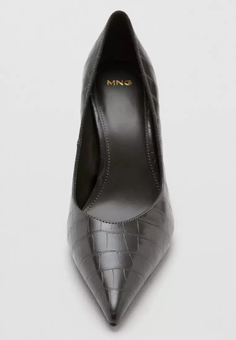 Croc-Effect Heels