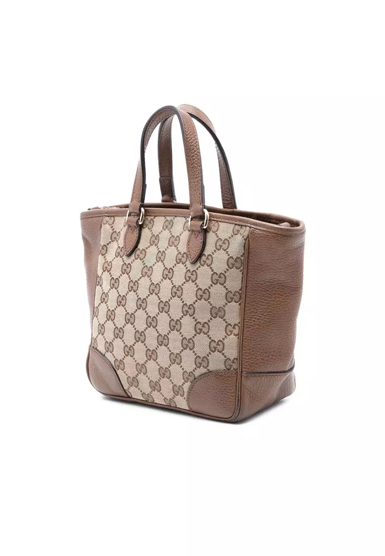 Pre-Loved Gucci Small Gg Canvas Bree Satchel